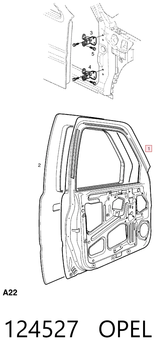 Drzwi przednie prawe Opel Frontera B