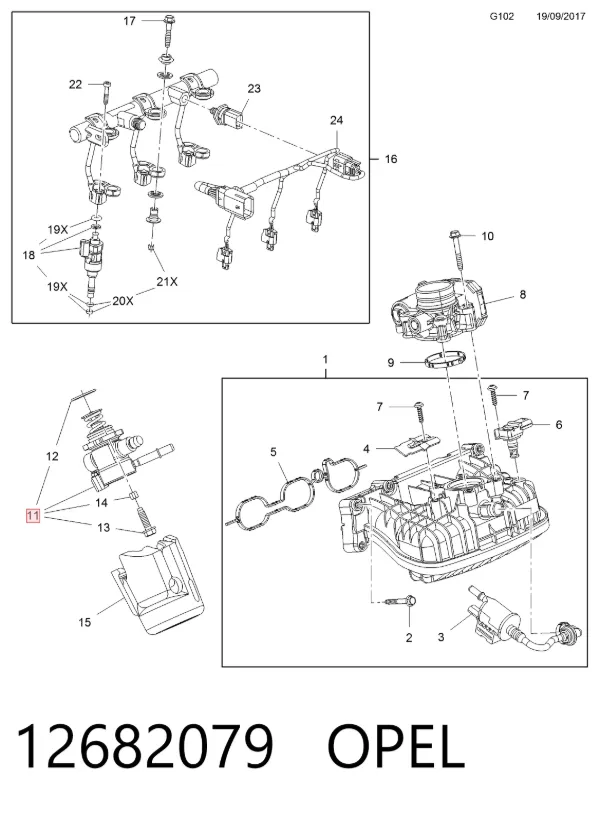 Pompa wtryskowa wysokiego ciśnienia 12682079 Opel