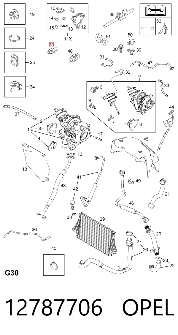 Przetwornik ciśnienia (solenoid) doładowania 12787706 Opel