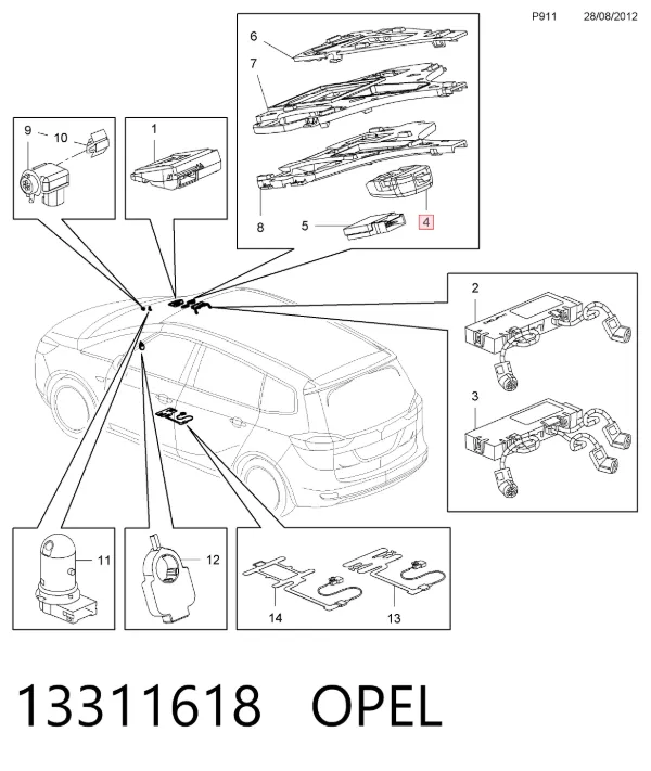 Czujnik deszczu Opel Astra J