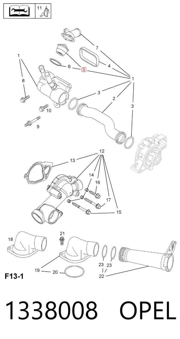 Termostat 1338008 Opel