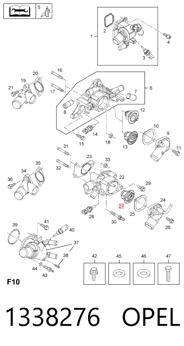 Termostat 1338276 Opel