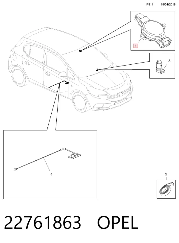 Czujnik deszczu Opel Corsa E