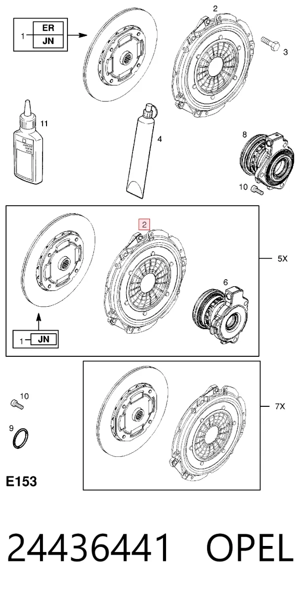 Docisk sprzęgła 24436441 Opel