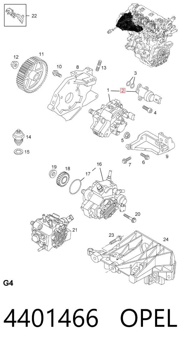 Zawór regulacji ciśnienia (zawór redukcyjny pompy wtryskowej) System Common-Rail 4401466 Opel