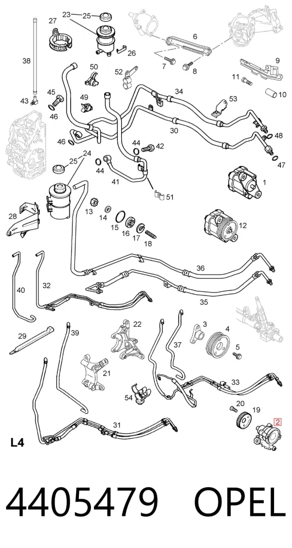 Pompa wspomagania hydraulicznego kierownicy 4405479 Opel