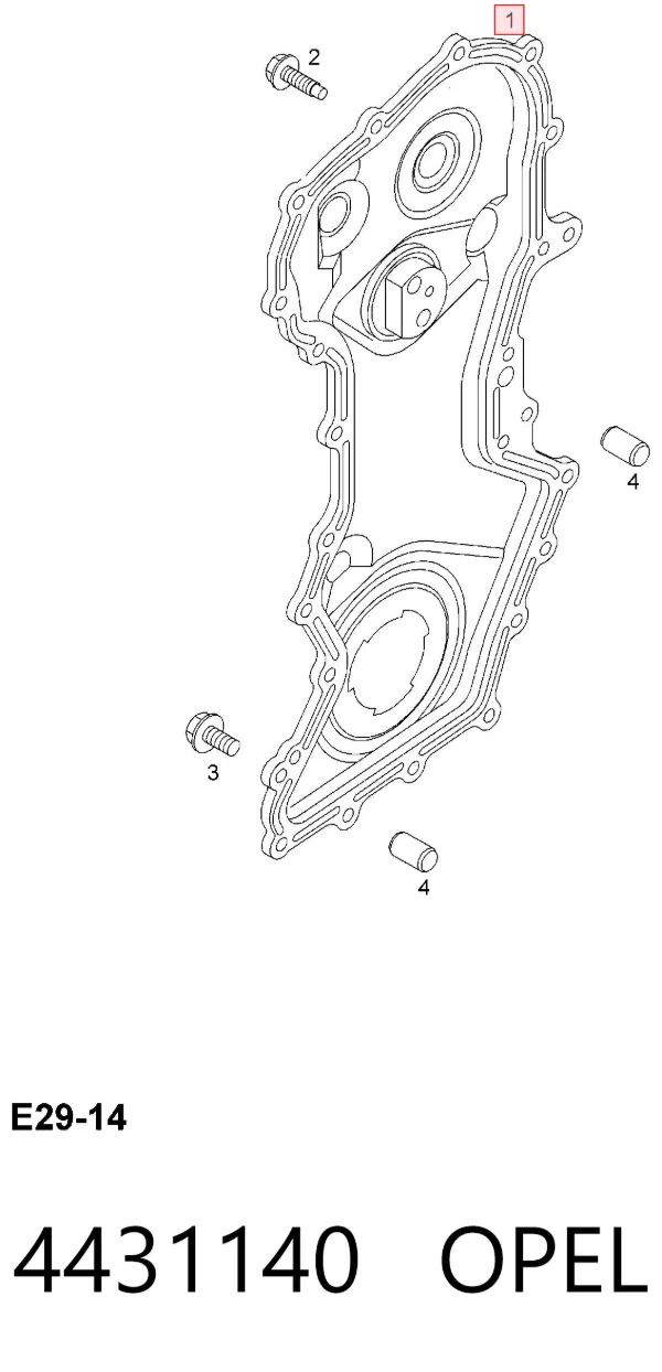 Osłona paska rozrządu wewnętrzna 4431140 Opel