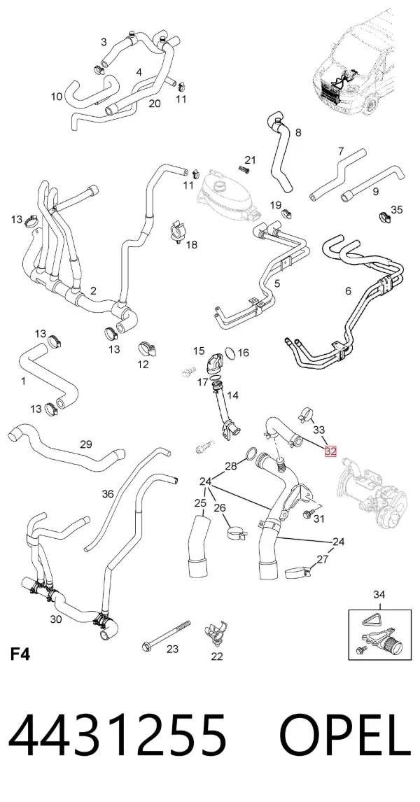 Zestaw naprawczy skrzyni biegów 4431255 Opel