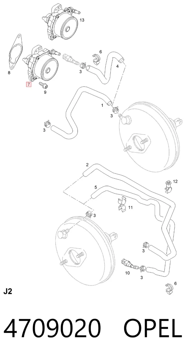 Pompa podciśnienia 4709020 Opel