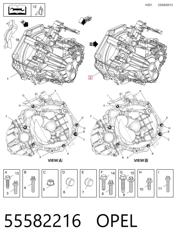 Mechaniczna skrzynia biegów w komplecie 55582216 Opel