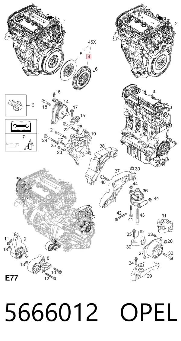 Docisk sprzęgła 5666012 Opel