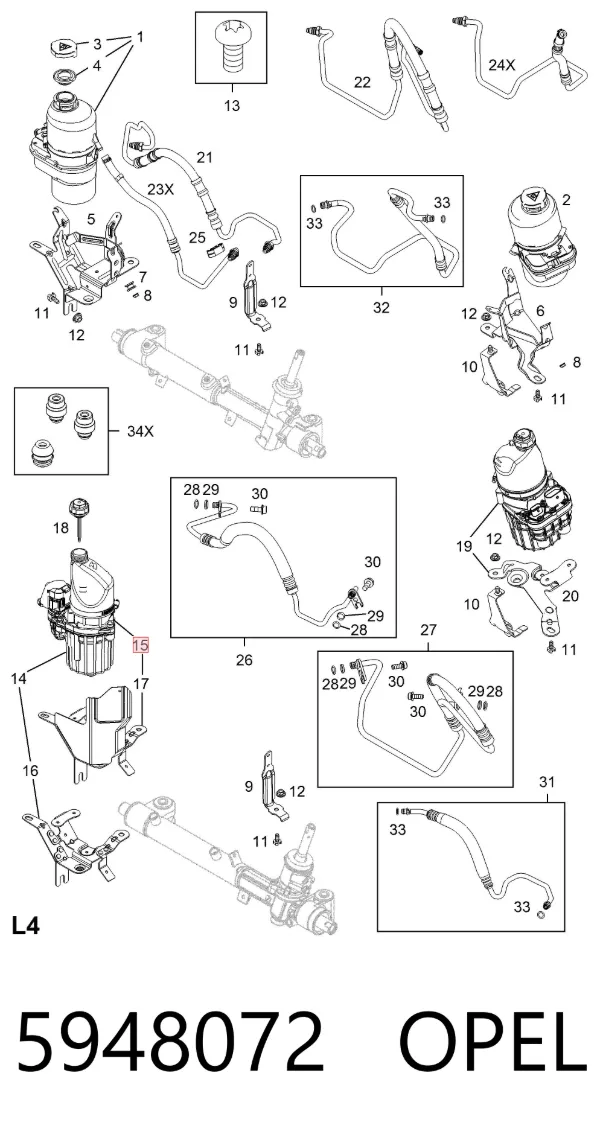 Pompa wspomagania hydraulicznego kierownicy 5948072 Opel