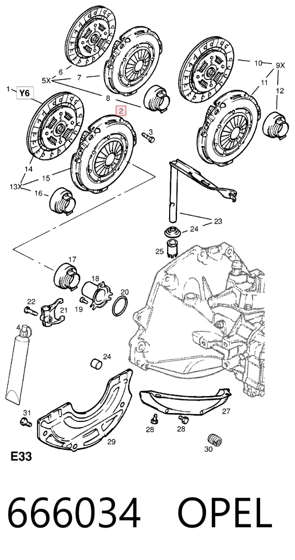 Docisk sprzęgła 90375665 General Motors