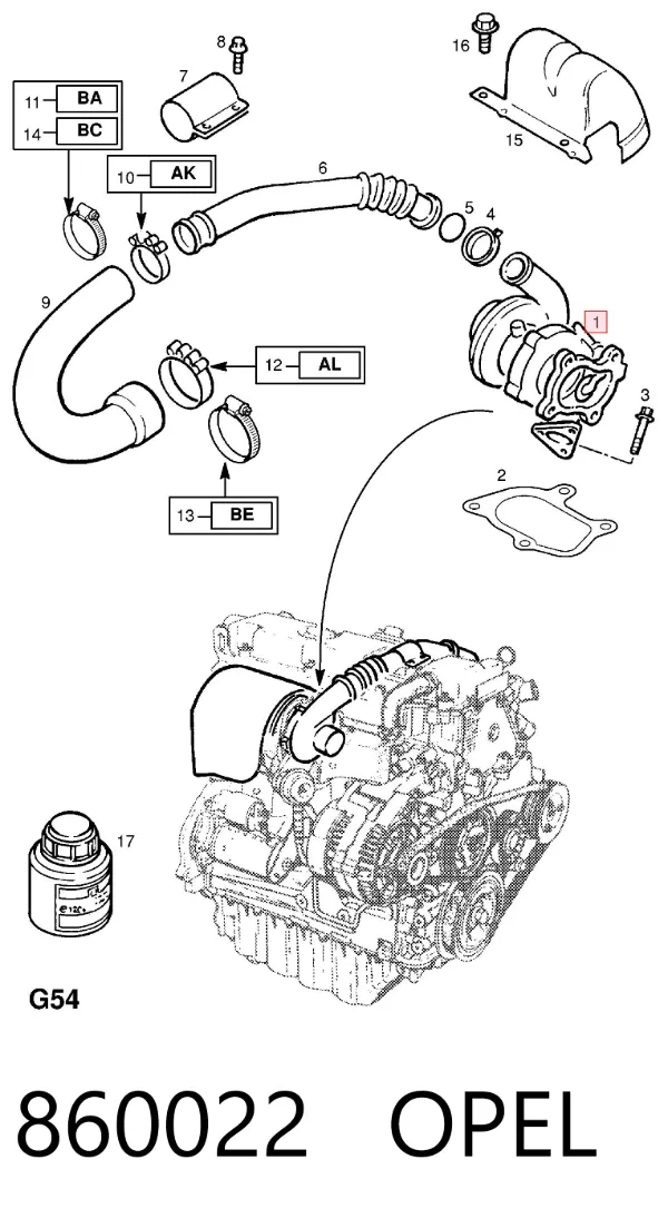 Turbina 860022 Opel