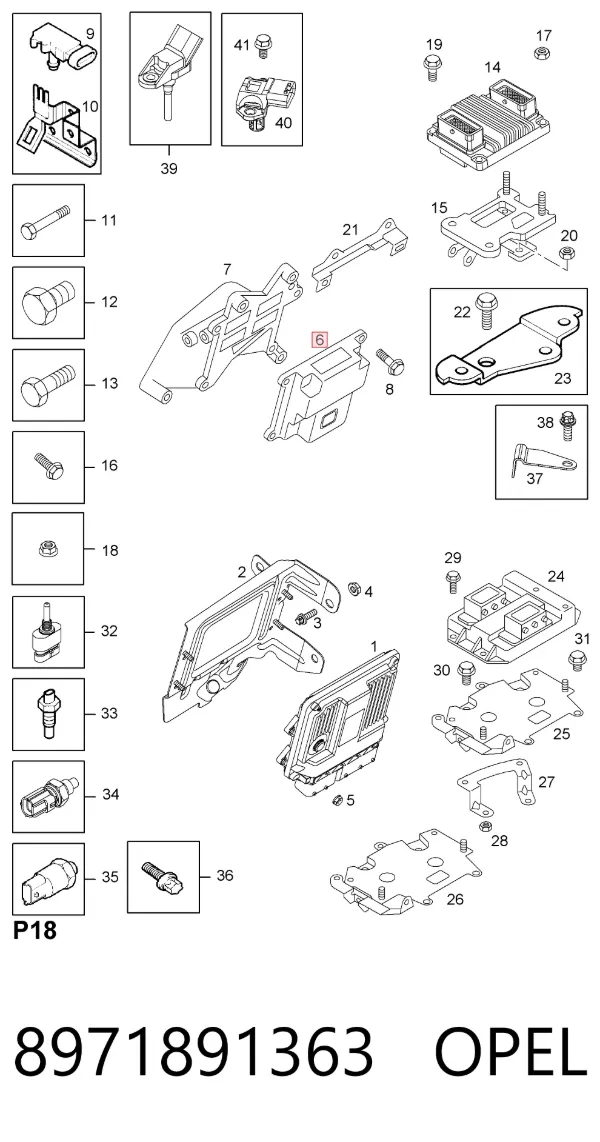 Sterownik pompy paliwa 8971891363 Opel