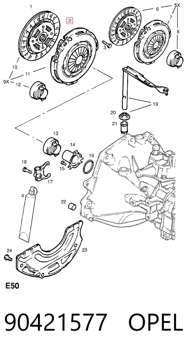 Docisk sprzęgła 90421577 Opel