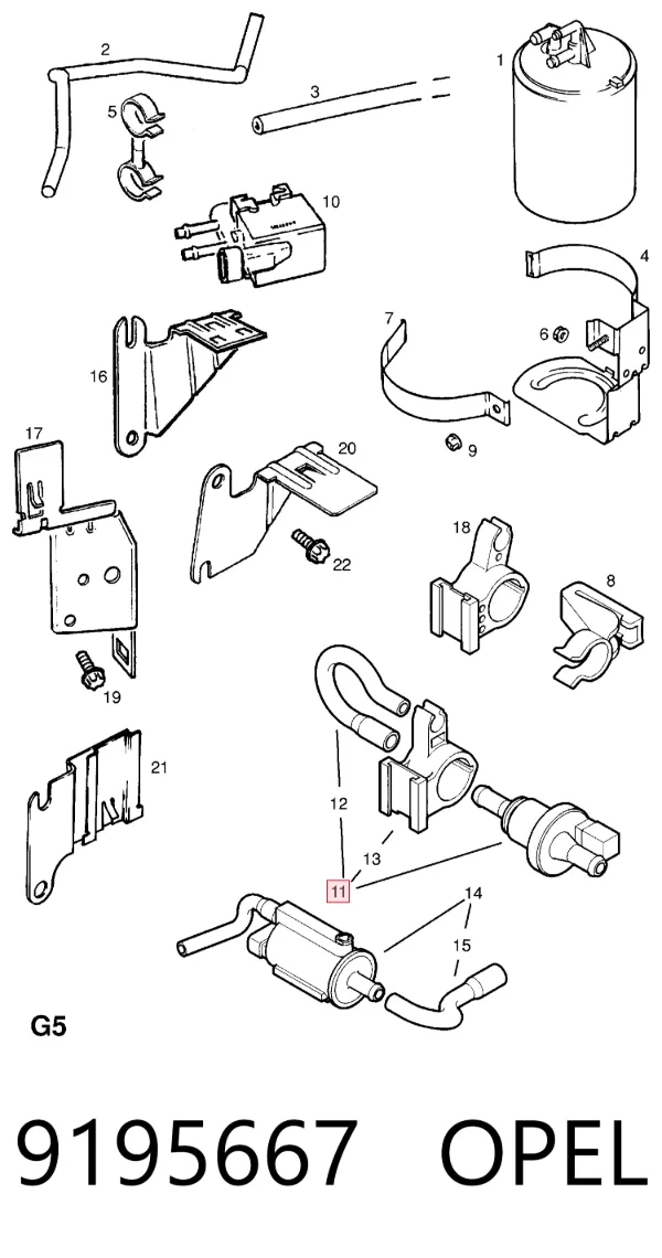 Zawór odpowietrzający zbiornika paliwa 0280142375 Bosch