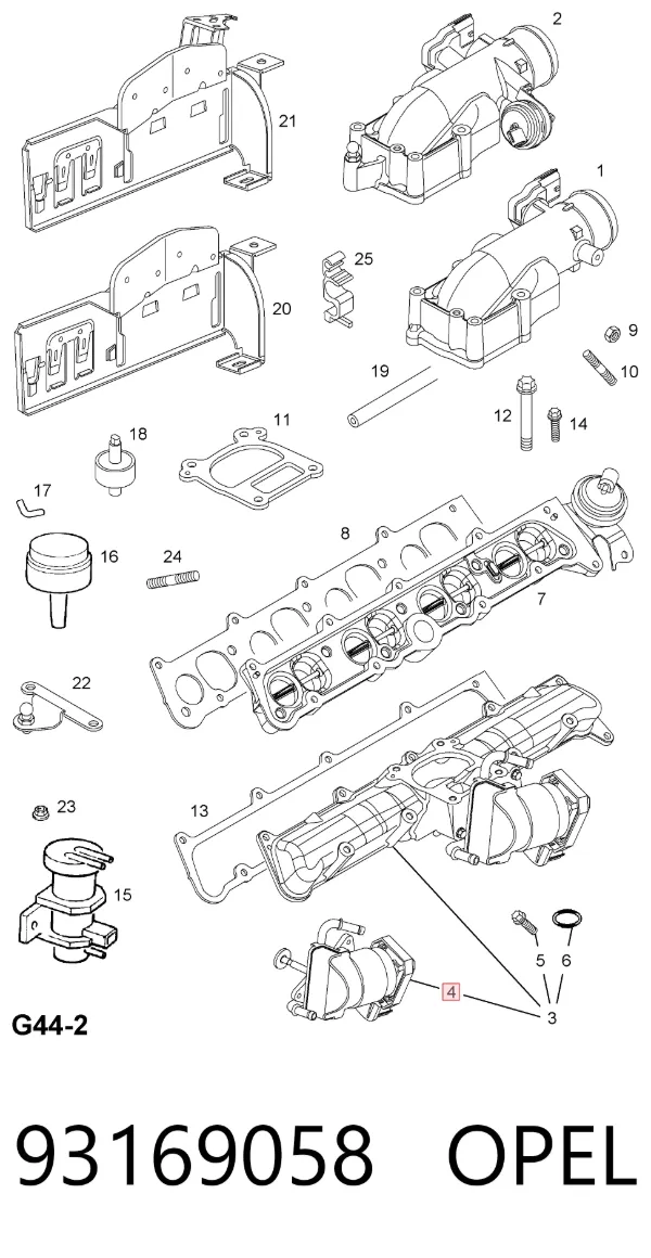 Zawór recyrkulacji spalin EGR 93169058 Opel