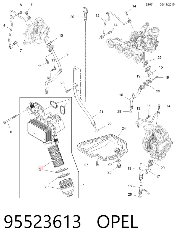 Filtr oleju 95523613 Opel