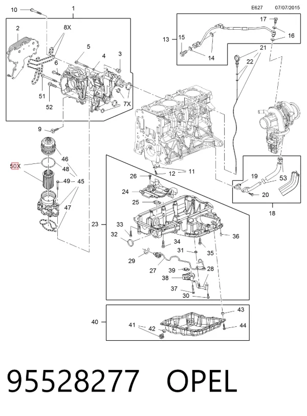 Filtr oleju 95528277 Opel