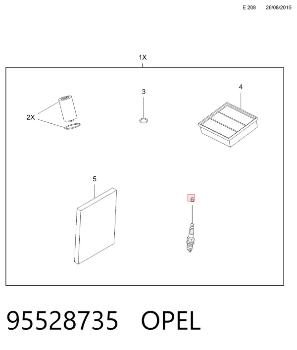 Świeca zapłonowa 95528735 Opel