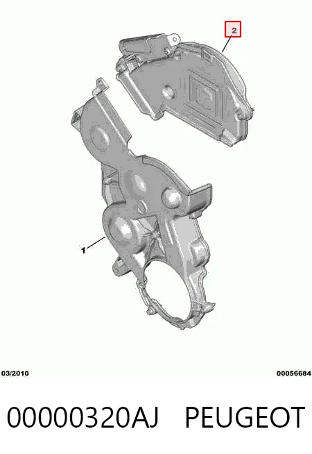 Osłona paska rozrządu górna 00000320AJ Peugeot/Citroen