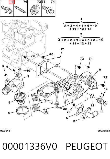 Termostat 00001336V0 Peugeot/Citroen