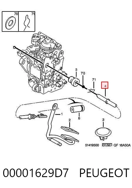 Linka gazu 00001629D7 Peugeot/Citroen