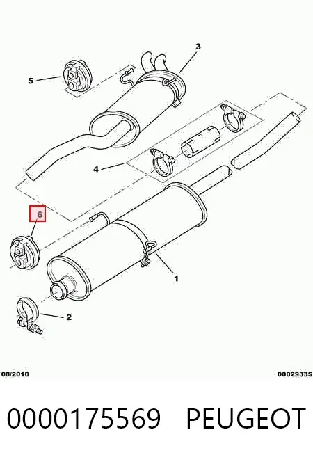 Poduszka mocowania tłumika 0000175569 Peugeot/Citroen