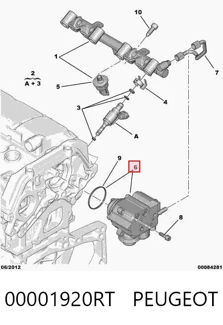 Pompa wtryskowa wysokiego ciśnienia 00001920RT Peugeot/Citroen
