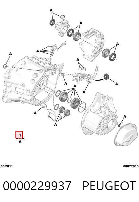 Zestaw naprawczy skrzyni biegów 0000229937 Peugeot/Citroen