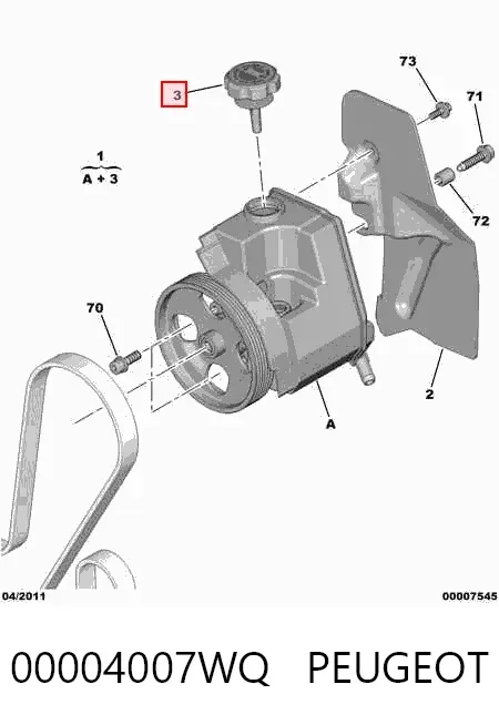 Pompa wspomagania hydraulicznego kierownicy 00004007WQ Peugeot/Citroen