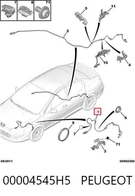 Czujnik ABS przedni 00004545H5 Peugeot/Citroen