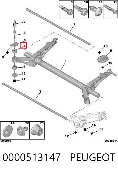 Silentblock tylnej belki 0000513147 Peugeot/Citroen