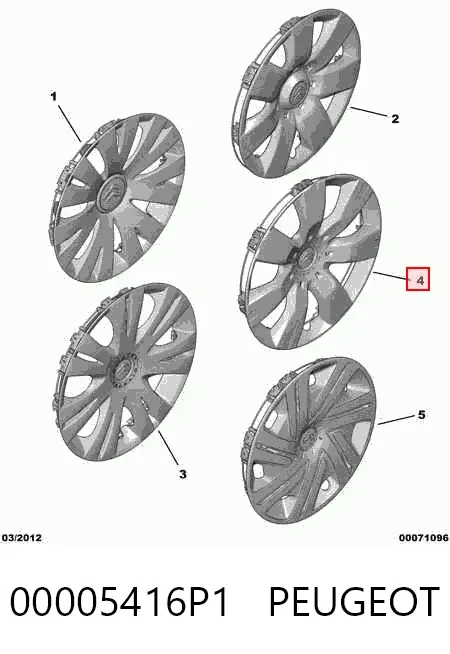 Kołpak do obręczy koła Citroen Berlingo B9