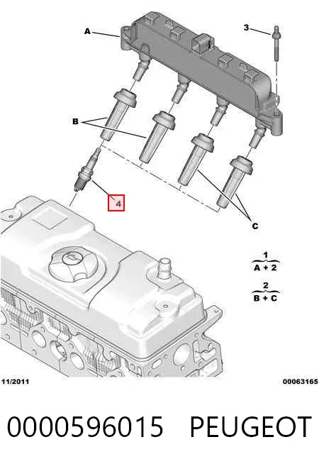 Świeca zapłonowa 0000596015 Peugeot/Citroen