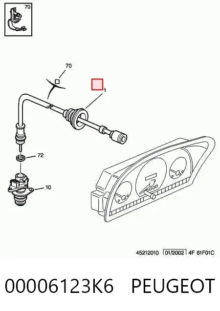 Linka prędkościomierza 00006123K6 Peugeot/Citroen