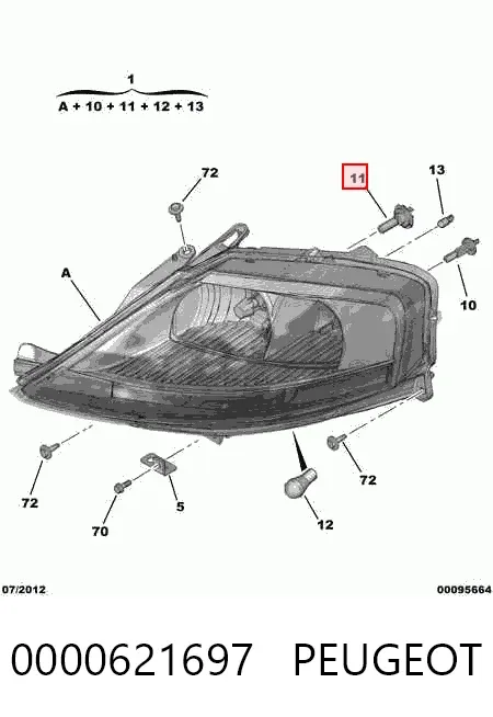 Żarówka halogenowa 0000621697 Peugeot/Citroen