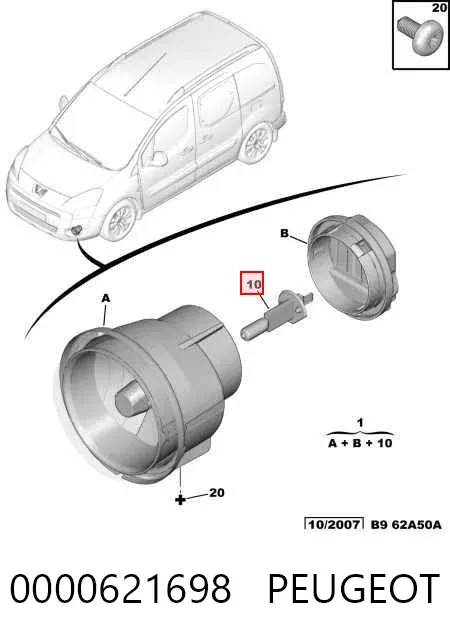 Żarówka halogenowa 0000621698 Peugeot/Citroen