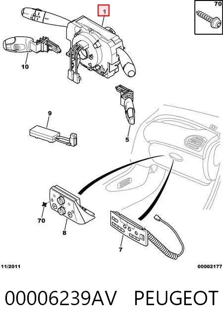 Przełącznik zespolony, w komplecie 00006239AV Peugeot/Citroen