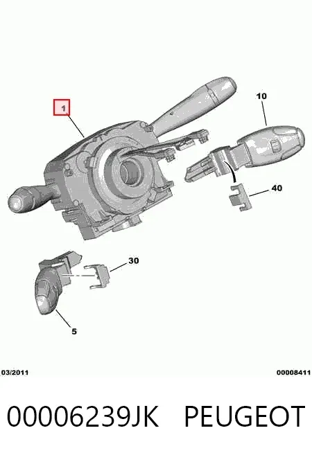 Przełącznik zespolony, w komplecie 00006239JK Peugeot/Citroen