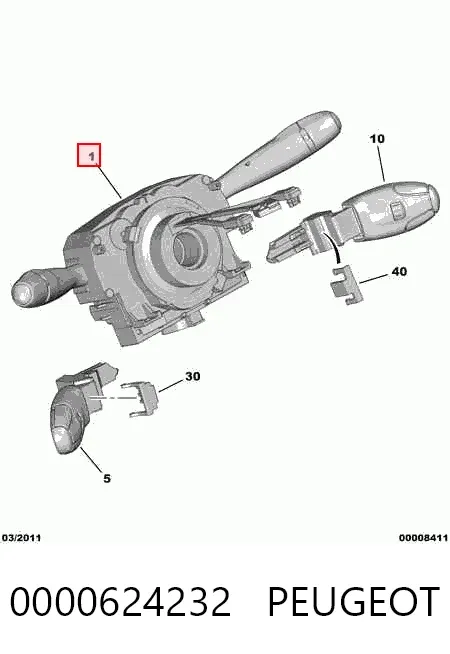 Przełącznik zespolony, w komplecie 0000624232 Peugeot/Citroen
