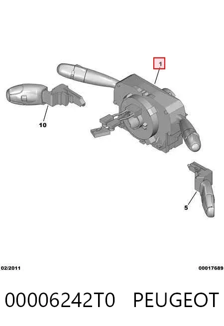 Przełącznik zespolony, w komplecie 00006242T0 Peugeot/Citroen