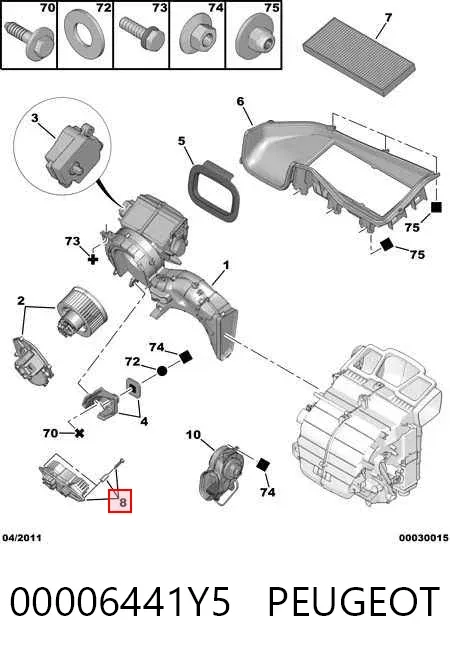 Rezystor wentylatora nagrzewnicy (ogrzewacza kabiny) Citroen C8 EA, EB