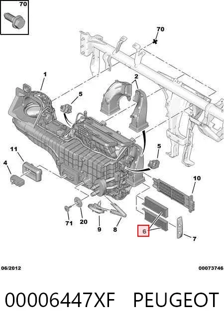 Filtr kabiny 00006447XF Peugeot/Citroen