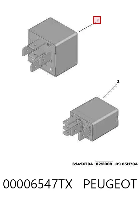 Przekaźnik wentylatora 00006547TX Peugeot/Citroen