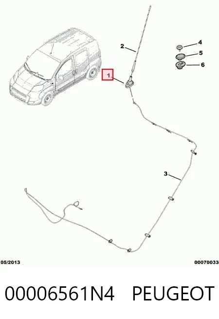 Antena 00006561N4 Peugeot/Citroen