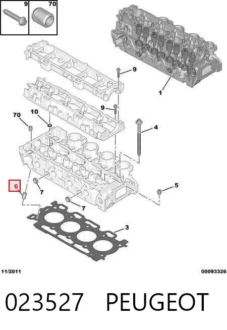 Zawór zwrotny układu oleju 023527 Peugeot/Citroen