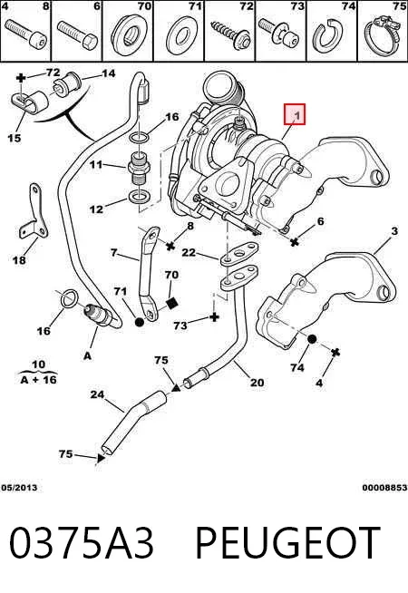 Turbina 0375A3 Peugeot/Citroen