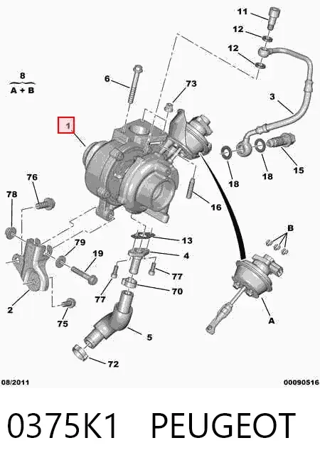 Turbina 0375K1 Peugeot/Citroen